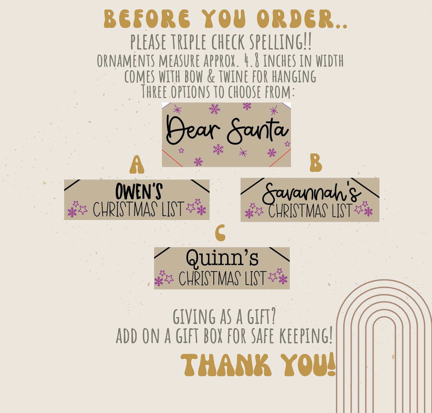 santas list ornament | Christmas list for santa | christmas ornament personalized | wood list for santa | Christmas list ornament