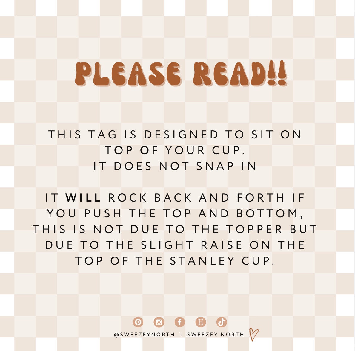 Strawberry Stanley Tag Topper