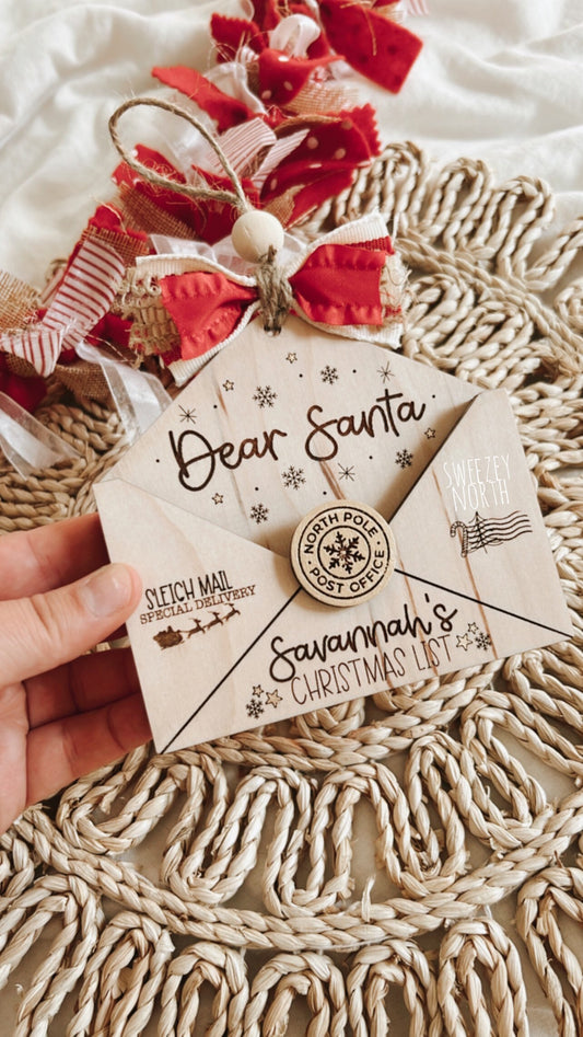 santas list ornament | Christmas list for santa | christmas ornament personalized | wood list for santa | Christmas list ornament