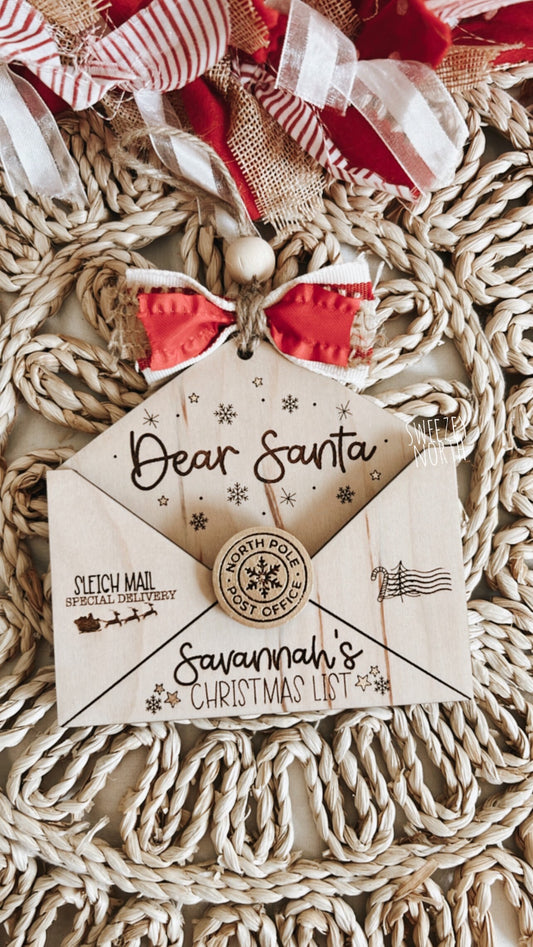 santas list ornament | Christmas list for santa | christmas ornament personalized | wood list for santa | Christmas list ornament