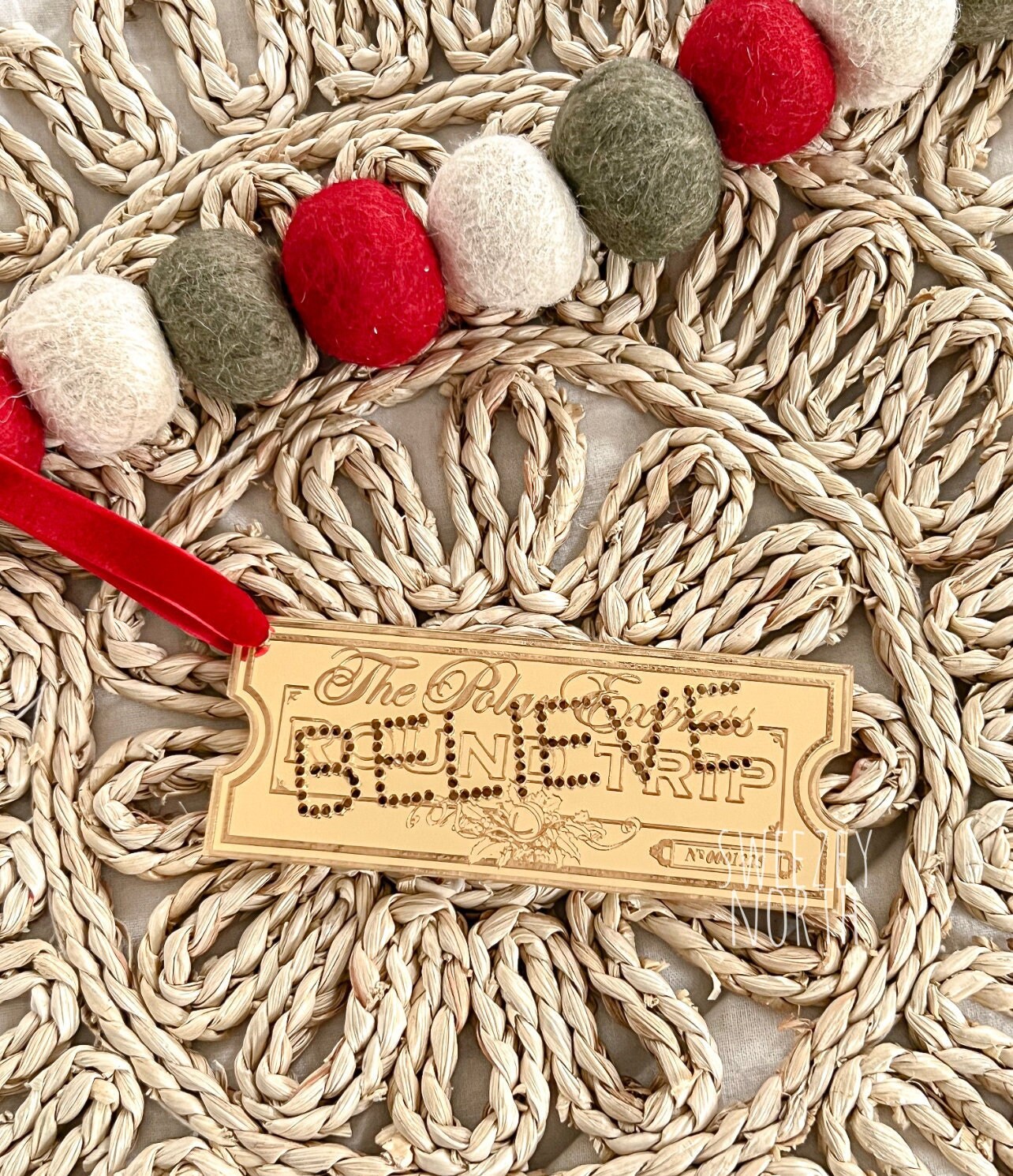 Polar express ornament | train ticket | Christmas Ornament | polar express ticket | train ride ornament | believe ornament | golden ticket