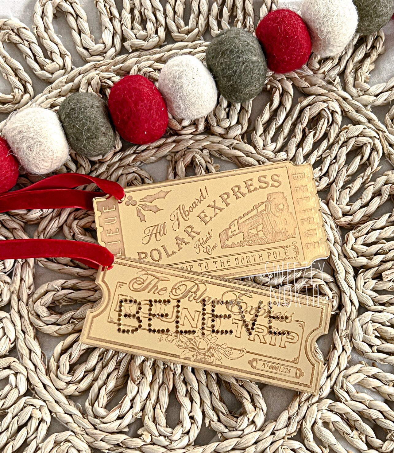 Polar express ornament | train ticket | Christmas Ornament | polar express ticket | train ride ornament | believe ornament | golden ticket