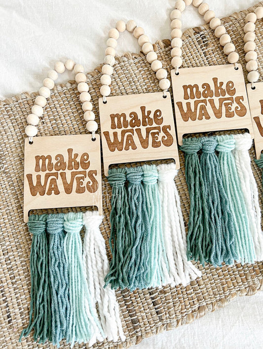 Make waves | coastal nursery | Beach nursery sign | ocean nursery decor | boys nursery | surf board | surf decor | boho room decor