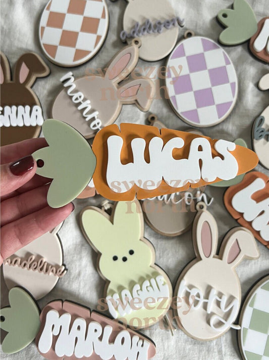 Easter Basket Tag | Basket Tag | Carrot Tag | Easter Basket Tags | Easter Gifts | Easter Name Tag | Love Basket | Gift for Kids basket