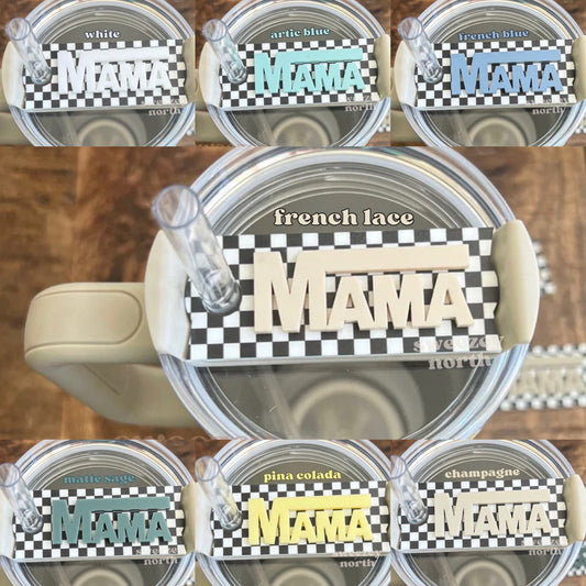 30 oz tumbler name plate | 40 oz tumbler name plate | water bottle name tag | name plate for water tumbler | mama Stanley tag | rad mama