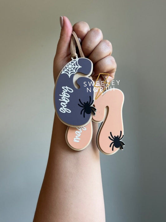 Halloween basket tag | halloween bag tag | boho tag | boo bag | boo basket tag | name tag | ghost tag | spider Halloween tag
