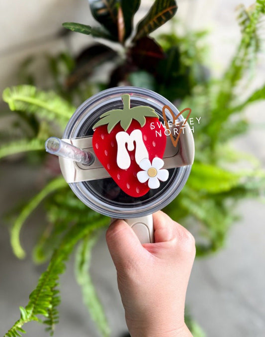 Strawberry Stanley Tag Topper