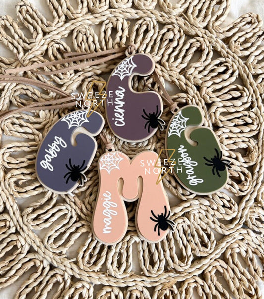 Halloween basket tag | halloween bag tag | boho tag | boo bag | boo basket tag | name tag | ghost tag | spider Halloween tag