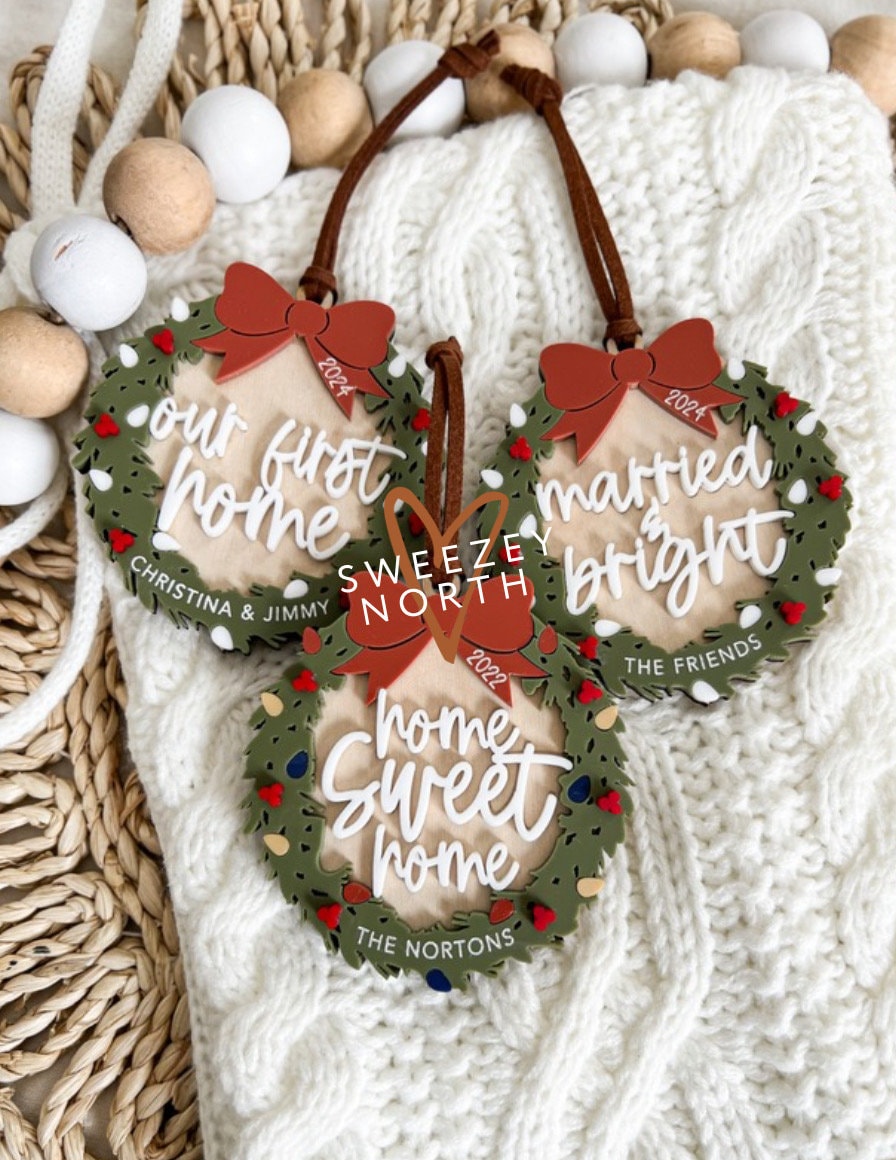 First home ornament | married and bright | new home ornament | first Christmas married | first Christmas in our new home | married ornament