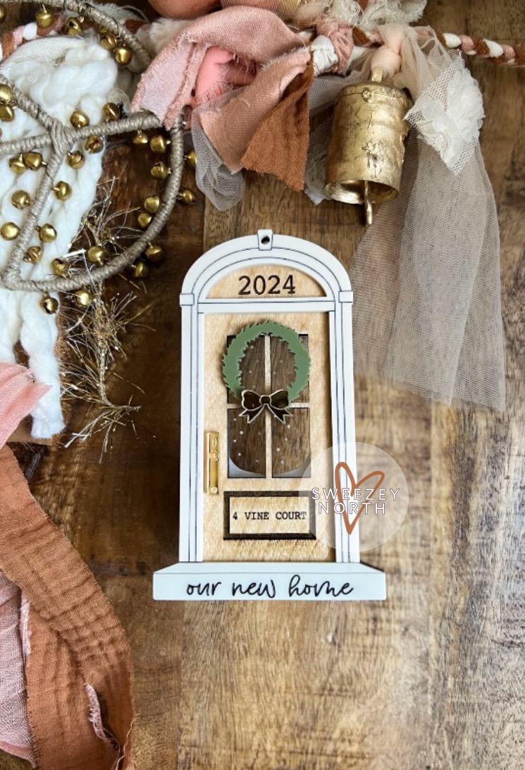 New home ornament | door frame ornament | first Christmas in our new home | first home gift | new home gift | home sweet home ornament