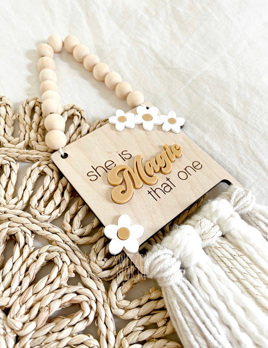 Mini Macrame Sign